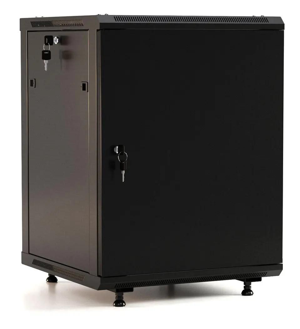Шкаф коммутационный Hyperline TWB-FC-2266-SR-RAL9004 настенный,  стальная передняя дверь,  22U,  600x1098x600 мм
