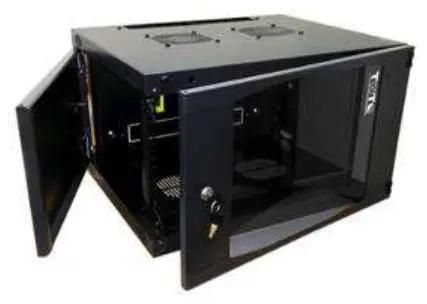Шкаф коммутационный LanMaster Next TWT-CBWNG-12U-6X4-BK настенный,  стеклянная передняя дверь,  12U,  550x658x450 мм
