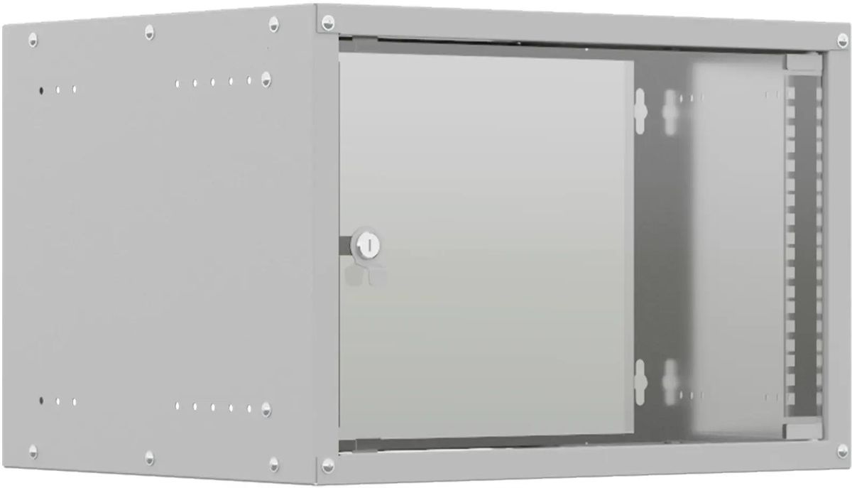 Шкаф коммутационный NTSS Lime NTSS-WL6U5545GS настенный,  стеклянная передняя дверь,  6U,  550x370x450 мм