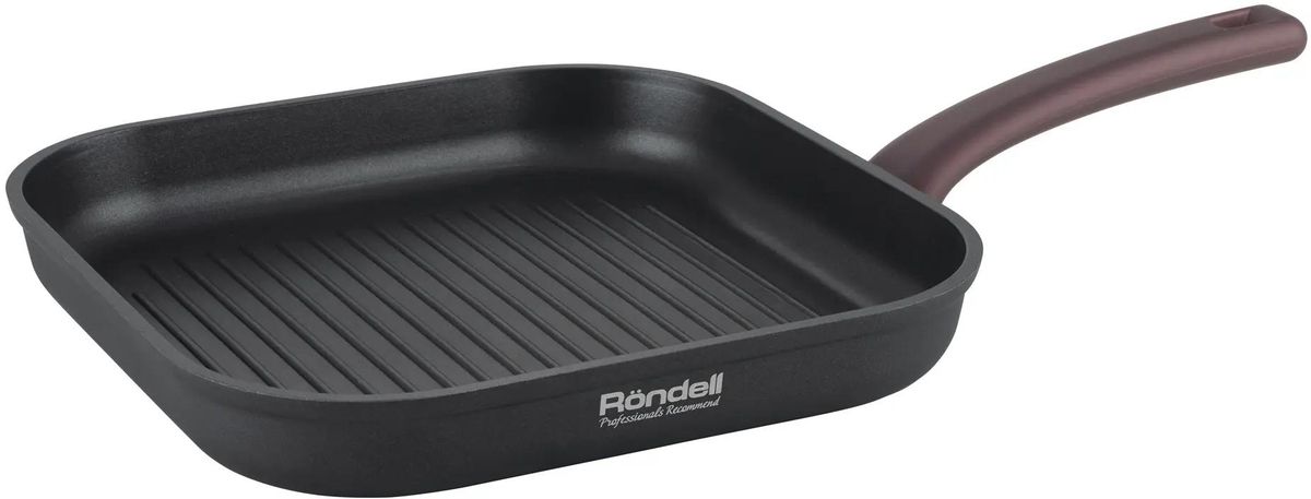 Сковорода-гриль Rondell Fest RDA-1525, 26см, 26x26, антипригарное покрытие, алюминиевая