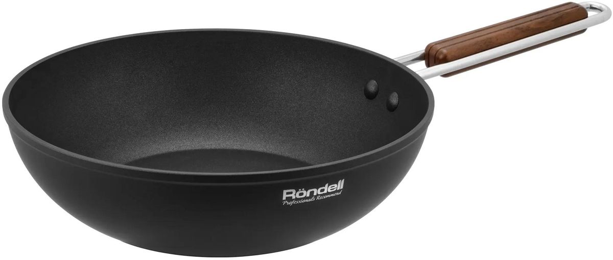 Сковорода ВОК (WOK) Rondell Fjord RDA-1800, 28см, с крышкой,  антипригарное покрытие, алюминиевая