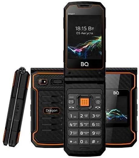 Сотовый телефон BQ Dragon 2822,  черный/оранжевый