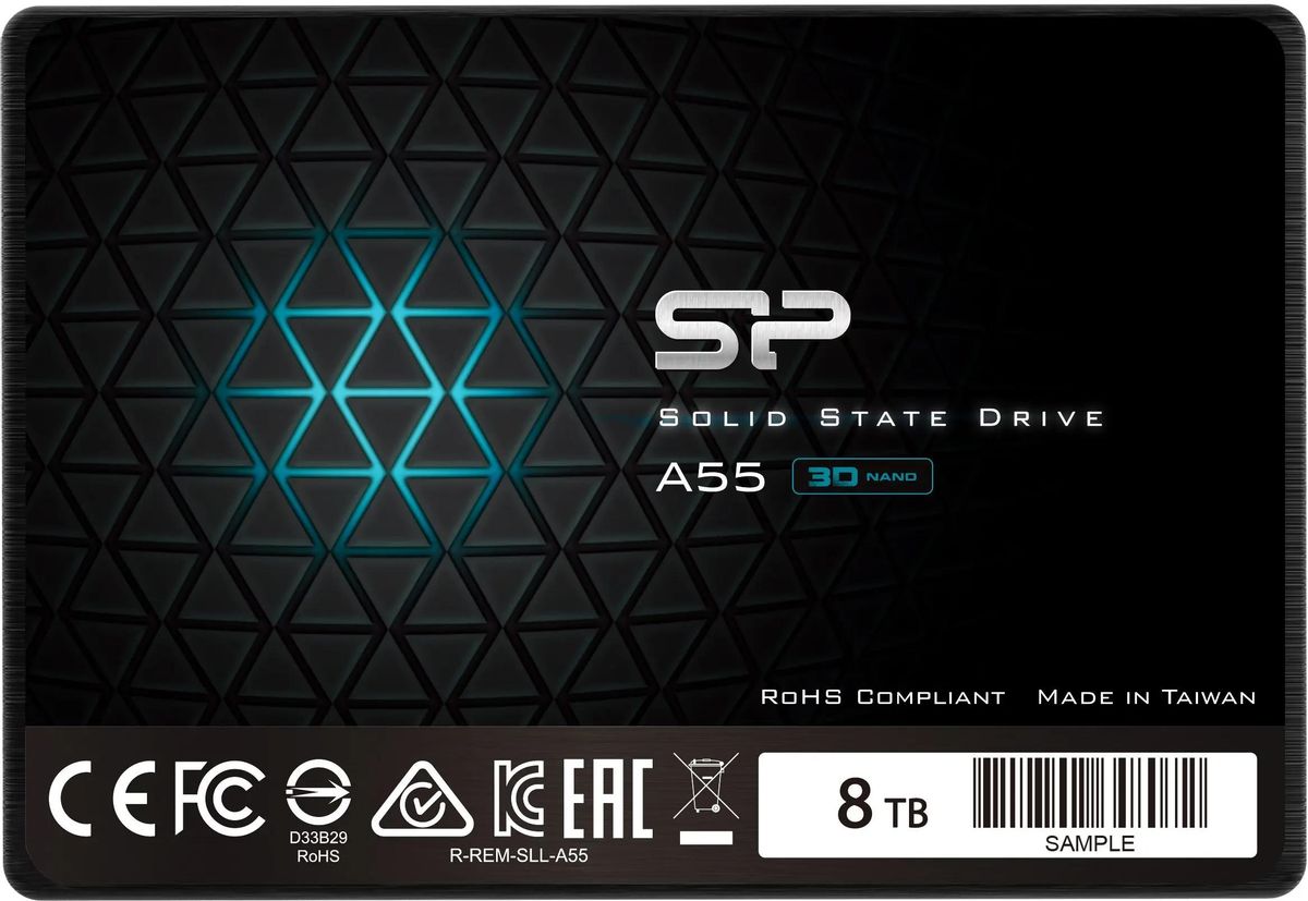 SSD накопитель Silicon Power Ace A55 SP008TBSS3A55S25 8ТБ, 2.5", SATA III,  SATA