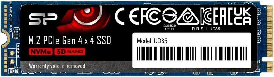 SSD накопитель Silicon Power M-Series UD85 SP04KGBP44UD8505 4ТБ, M.2 2280, PCIe 4.0 x4,  NVMe,  M.2