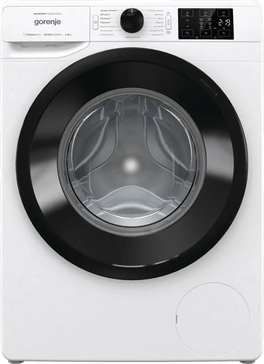 Стиральная машина Gorenje WNEI84SDS, с фронтальной загрузкой, с паром, 8кг, 1400об/мин, инверторная