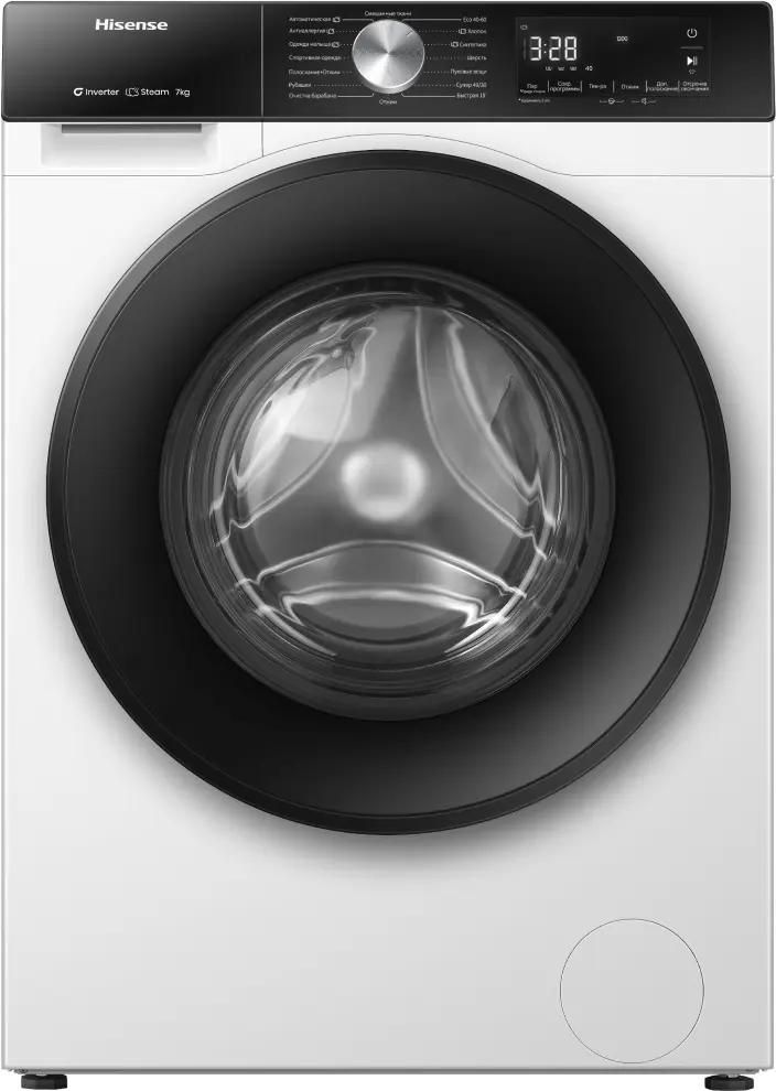 Стиральная машина Hisense WF3S7021BW2, с фронтальной загрузкой, с паром, 7кг, 1200об/мин, инверторная
