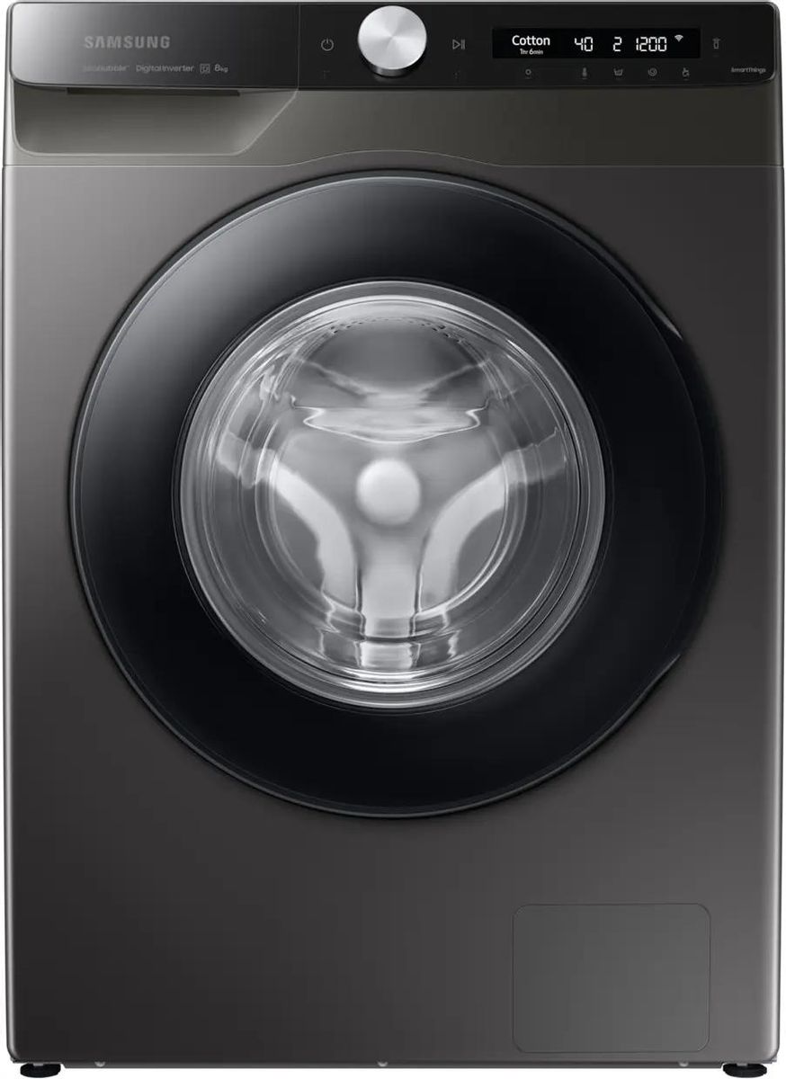 Стиральная машина Samsung WW80AG6S28AX/LD, с фронтальной загрузкой, с паром, 8кг, 1200об/мин, инверторная,  с английской панелью управления