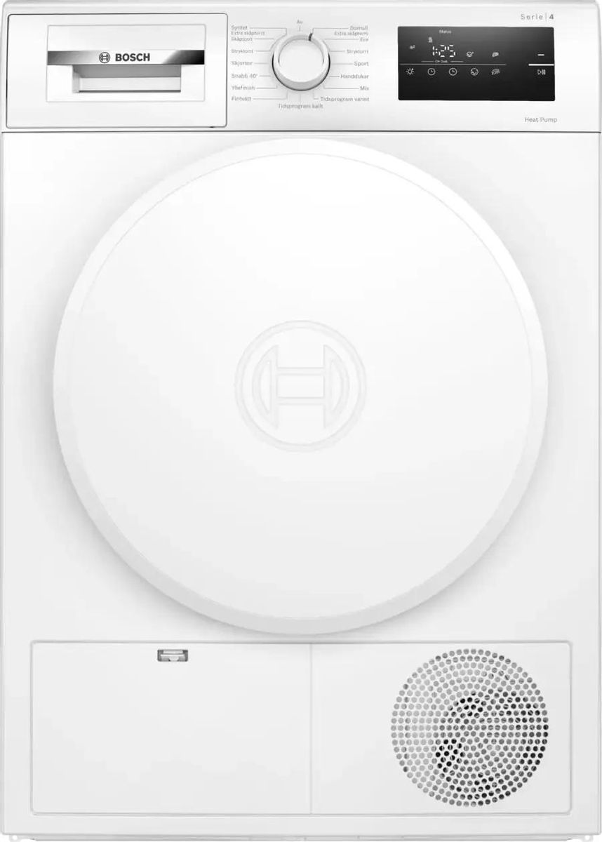 Сушильная машина Bosch WTH83V0LSN белый, с английской панелью управления