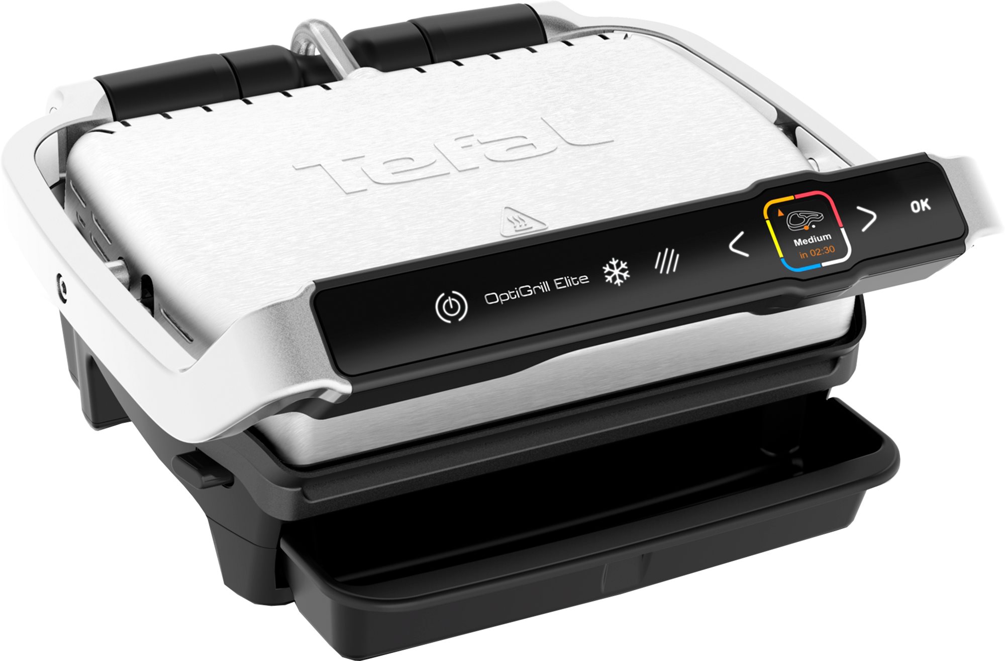 Tefal OptiGrill Elite GC 750D нержавейка