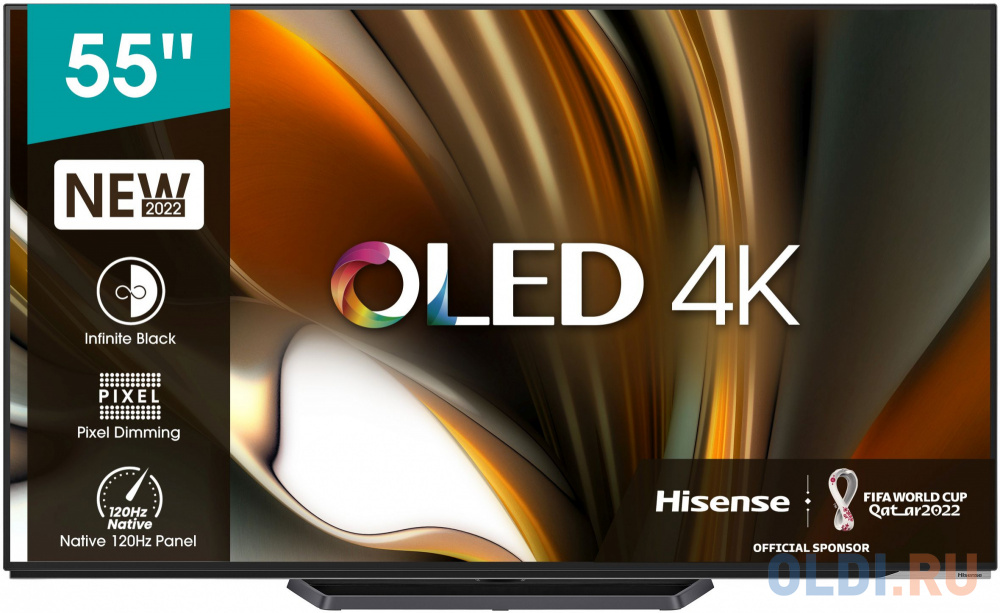 Телевизор LED 55&quot; Hisense 55A85H черный 3840x2160 120 Гц Smart TV Wi-Fi 2 х USB RJ-45 Bluetooth 4 х HDMI