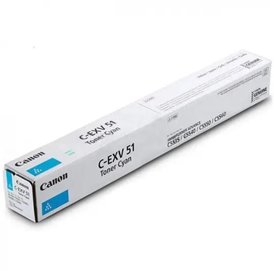 Тонер Canon C-EXV51C,  для iR-ADV C5535/5535i/5540i/5550i/5560ii MFP,  голубой, туба
