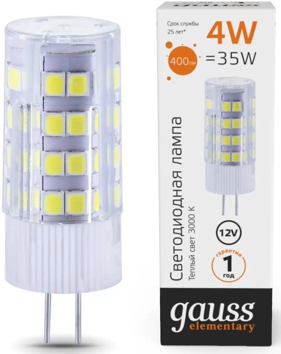 Упаковка ламп LED GAUSS G4,  капсульная, 4Вт, 10714, 10 шт.