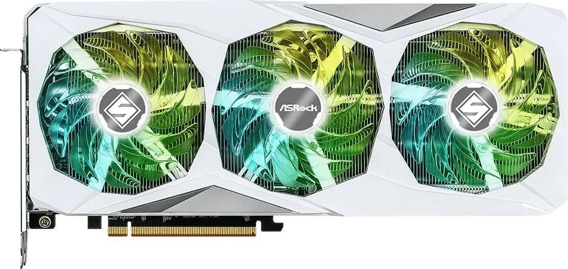 Видеокарта ASROCK AMD  Radeon RX 7700XT RX7700XT SL 12GO 12ГБ Steel Legend, GDDR6, OC,  Ret