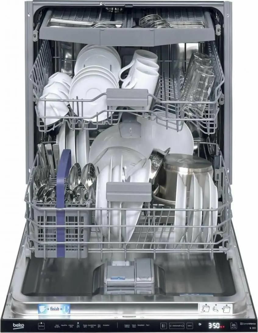 Встраиваемая посудомоечная машина Beko BDIN38530A,  полноразмерная, ширина 59.8см, полновстраиваемая, загрузка 15 комплектов
