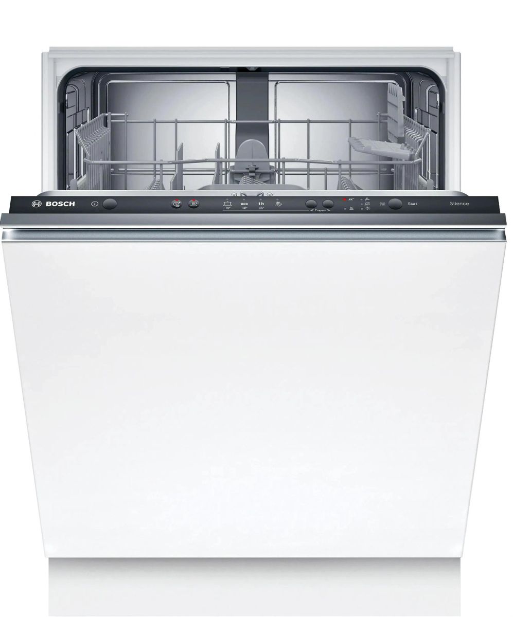 Встраиваемая посудомоечная машина Bosch Serie 2 SMV24AX04E,  полноразмерная, ширина 59.8см, полновстраиваемая, загрузка 12 комплектов