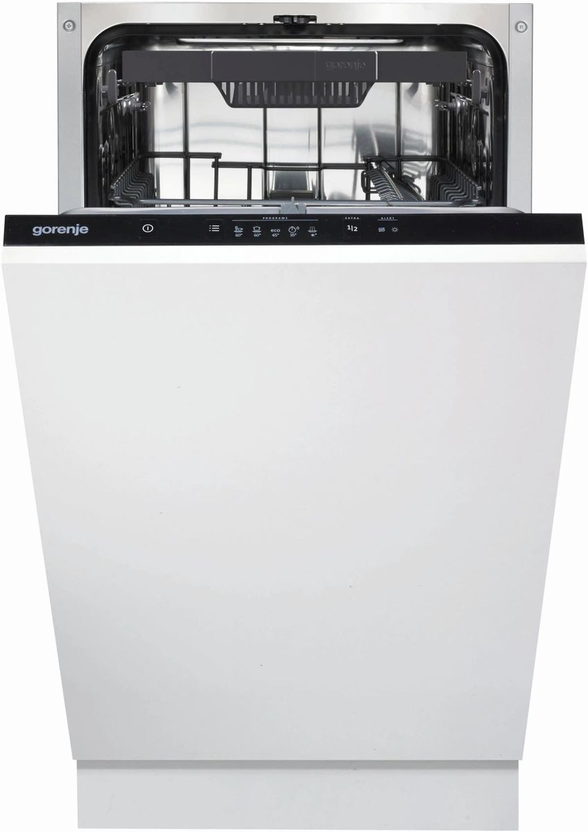 Встраиваемая посудомоечная машина Gorenje GV520E10,  узкая, ширина 44.8см, полновстраиваемая, загрузка 11 комплектов