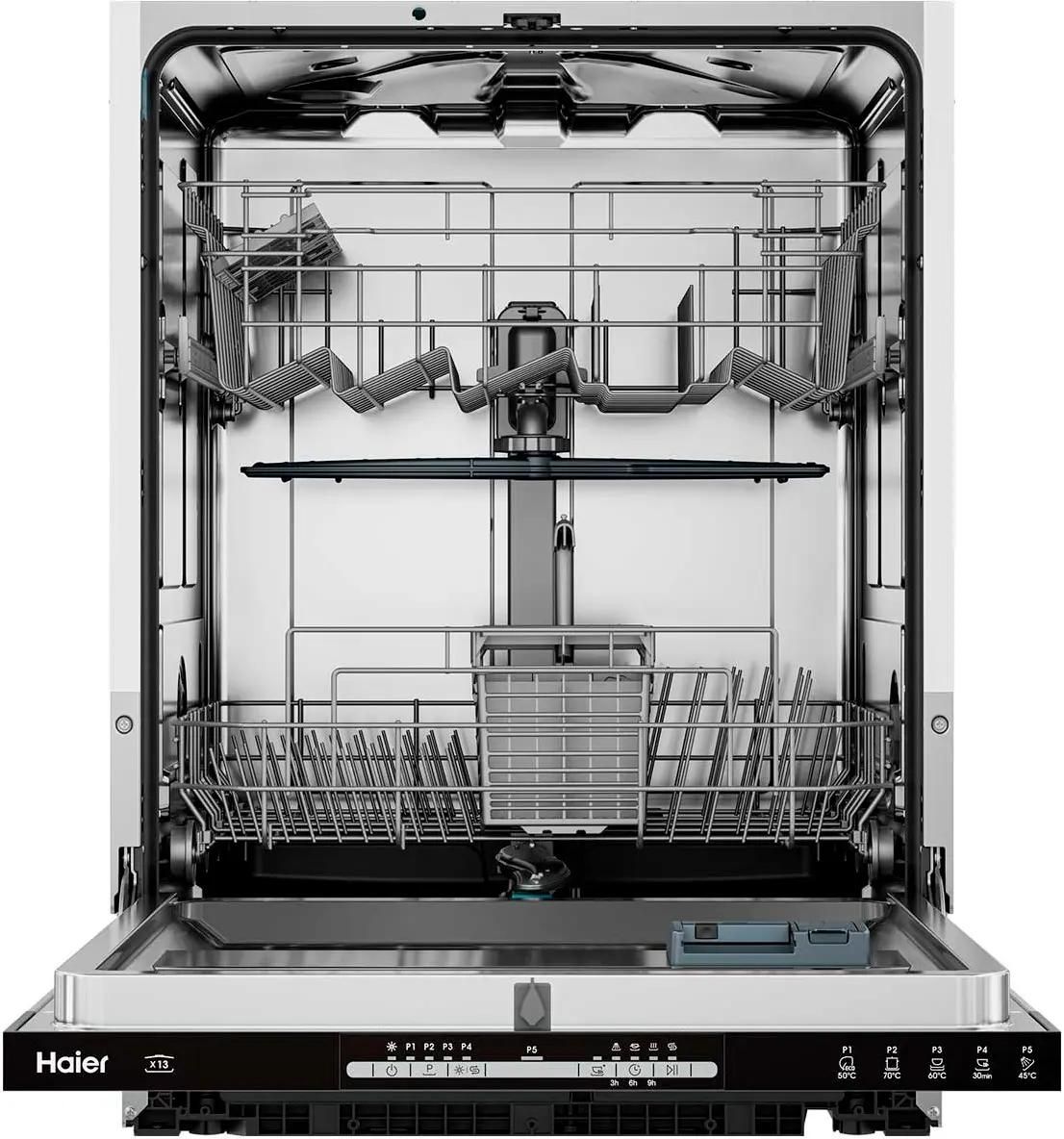 Встраиваемая посудомоечная машина HAIER HDWE13-490RU,  полноразмерная, ширина 59.7см, полновстраиваемая, загрузка 13 комплектов