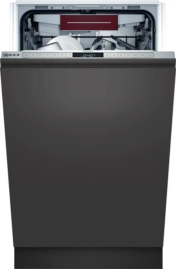 Встраиваемая посудомоечная машина NEFF S855EMX16E,  узкая, ширина 44.8см, полновстраиваемая, загрузка 10 комплектов