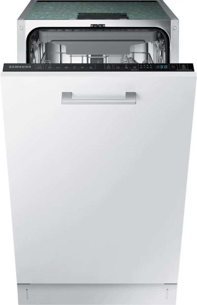 Встраиваемая посудомоечная машина Samsung DW50R4050BB/WT,  узкая, ширина 45см, полновстраиваемая, загрузка 10 комплектов