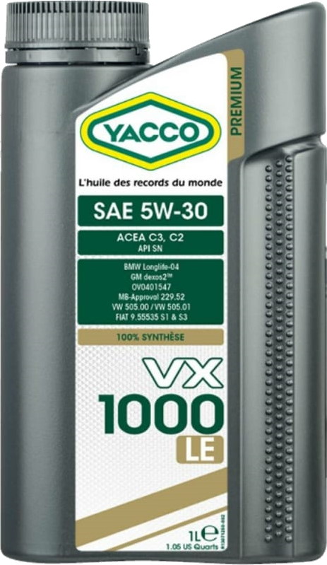 Yacco VX 1000 LE 5W-30 5 л